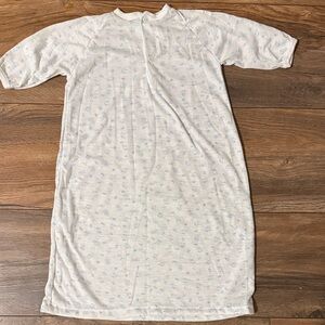 VTG Size 3-9 Months White Baby Infant Gown with Bunnies and Flowers